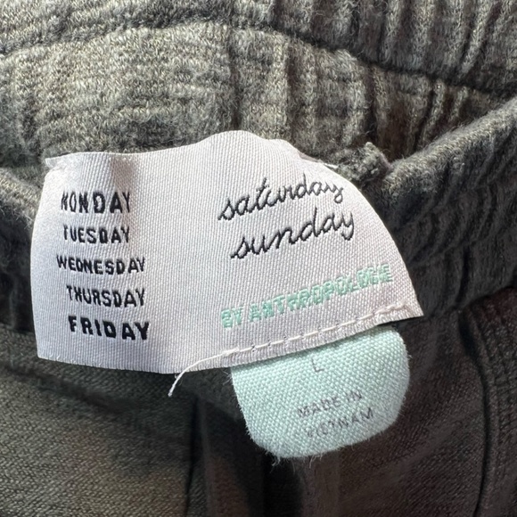 Anthropologie Saturday Sunday  Women's Billie Textured Jogger Pants Olive  Large - Picture 4 of 12